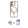 MARSİLYAN™- iPhone 11 Kılıf Yadigar Klasik Özel Seri - Siyah Bilvis 5in1 3D Magic Cam Ekran Koruyucu + Raze Metal Kamera Lens - GS