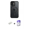 MARSİLYAN™- iPhone 11 Kılıf Yadigar Klasik Özel Seri - Siyah Bilvis 5in1 3D Magic Cam Ekran Koruyucu + Renkli Kamera Lens Koruma Cam - SI