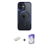 MARSİLYAN™- iPhone 11 Kılıf Yadigar Klasik Özel Seri - Siyah Bilvis 5in1 3D Magic Cam Ekran Koruyucu + Renkli Kamera Lens Koruma Cam - YL