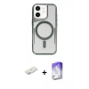 MARSİLYAN™- iPhone 11 Kılıf Yadigar Klasik Özel Seri - Siyah Bilvis 5in1 3D Magic Cam Ekran Koruyucu + Renkli Kamera Lens Koruma Cam - TU