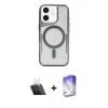 MARSİLYAN™- iPhone 11 Kılıf Yadigar Klasik Özel Seri - Siyah Bilvis 5in1 3D Magic Cam Ekran Koruyucu + Kamera Lens Koruma Cam - SF