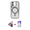 MARSİLYAN™- iPhone 11 Kılıf Yadigar Klasik Özel Seri - Siyah Bilvis 5in1 3D Magic Cam Ekran Koruyucu + Raze Metal Kamera Lens - SH