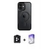 MARSİLYAN™- iPhone 11 Kılıf Yadigar Klasik Özel Seri - Siyah Bilvis 5in1 3D Magic Cam Ekran Koruyucu + Siyah PVD Metal Kamera Lens