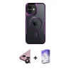 MARSİLYAN™- iPhone 11 Kılıf Yadigar Klasik Özel Seri - Siyah Bilvis 5in1 3D Magic Cam Ekran Koruyucu + Raze Metal Kamera Lens - SH