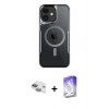 MARSİLYAN™- iPhone 11 Kılıf Yadigar Klasik Özel Seri - Siyah Bilvis 5in1 3D Magic Cam Ekran Koruyucu + Pers Alüminyum Kamera Lens - YL