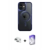 MARSİLYAN™- iPhone 11 Kılıf Yadigar Klasik Özel Seri - Siyah Bilvis 5in1 3D Magic Cam Ekran Koruyucu + Pers Alüminyum Kamera Lens - YL