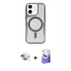 MARSİLYAN™- iPhone 11 Kılıf Yadigar Klasik Özel Seri - Siyah Bilvis 5in1 5D Magic Hayalet Cam Ekran Koruyucu + Pers Alüminyum Kamera Lens - GI