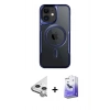 MARSİLYAN™- iPhone 11 Kılıf Yadigar Klasik Özel Seri - Siyah Bilvis 5in1 5D Magic Hayalet Cam Ekran Koruyucu + Raze Metal Kamera Lens - GS