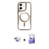 MARSİLYAN™- iPhone 11 Kılıf Yadigar Klasik Özel Seri - Siyah Bilvis 5in1 5D Magic Hayalet Cam Ekran Koruyucu + Pers Alüminyum Kamera Lens - GI