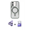 MARSİLYAN™- iPhone 11 Kılıf Yadigar Klasik Özel Seri - Siyah Bilvis 5in1 5D Magic Hayalet Cam Ekran Koruyucu + Raze Metal Kamera Lens - MR