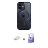 MARSİLYAN™- iPhone 11 Kılıf Yadigar Klasik Özel Seri - Siyah Bilvis 5in1 5D Magic Hayalet Cam Ekran Koruyucu + Renkli Kamera Lens Koruma Cam - SI