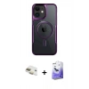MARSİLYAN™- iPhone 11 Kılıf Yadigar Klasik Özel Seri - Siyah Bilvis 5in1 5D Magic Hayalet Cam Ekran Koruyucu + Pers Alüminyum Kamera Lens - GD