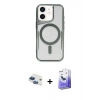 MARSİLYAN™- iPhone 11 Kılıf Yadigar Klasik Özel Seri - Siyah Bilvis 5in1 5D Magic Hayalet Cam Ekran Koruyucu + Pers Alüminyum Kamera Lens - LT