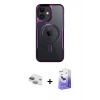 MARSİLYAN™- iPhone 11 Kılıf Yadigar Klasik Özel Seri - Siyah Bilvis 5in1 5D Magic Hayalet Cam Ekran Koruyucu + Pers Alüminyum Kamera Lens - YL
