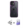 MARSİLYAN™- iPhone 11 Kılıf Yadigar Klasik Özel Seri - Siyah Bilvis 5in1 5D Magic Hayalet Cam Ekran Koruyucu + Raze Metal Kamera Lens - GS