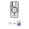 MARSİLYAN™- iPhone 11 Kılıf Yadigar Klasik Özel Seri - Siyah Bilvis 5in1 5D Magic Hayalet Cam Ekran Koruyucu + Renkli Kamera Lens Koruma Cam - SI