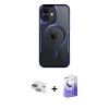 MARSİLYAN™- iPhone 11 Kılıf Yadigar Klasik Özel Seri - Siyah Bilvis 5in1 5D Magic Hayalet Cam Ekran Koruyucu + Pers Alüminyum Kamera Lens - YL