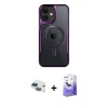 MARSİLYAN™- iPhone 11 Kılıf Yadigar Klasik Özel Seri - Siyah Bilvis 5in1 5D Magic Hayalet Cam Ekran Koruyucu + Pers Alüminyum Kamera Lens - LT