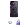 MARSİLYAN™- iPhone 11 Kılıf Yadigar Klasik Özel Seri - Siyah Bilvis 5in1 5D Magic Hayalet Cam Ekran Koruyucu + Pers Alüminyum Kamera Lens - GI