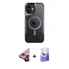 MARSİLYAN™- iPhone 11 Kılıf Yadigar Klasik Özel Seri - Siyah Bilvis 5in1 5D Magic Hayalet Cam Ekran Koruyucu + Siyah Raze Metal Kamera Lens