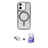 MARSİLYAN™- iPhone 11 Kılıf Yadigar Klasik Özel Seri - Siyah Bilvis 5in1 5D Magic Hayalet Cam Ekran Koruyucu + Pers Alüminyum Kamera Lens - YL