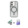 MARSİLYAN™- iPhone 11 Kılıf Yadigar Klasik Özel Seri - Siyah Bilvis 5in1 5D Magic Hayalet Cam Ekran Koruyucu + Raze Metal Kamera Lens - KI
