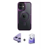MARSİLYAN™- iPhone 11 Kılıf Yadigar Klasik Özel Seri - Siyah Bilvis 5in1 5D Magic Hayalet Cam Ekran Koruyucu + Raze Metal Kamera Lens - MR