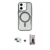 MARSİLYAN™- iPhone 11 Kılıf Yadigar Klasik Özel Seri - Siyah Bilvis Hayalet Cam Ekran Koruyucu + Pers Alüminyum Kamera Lens - LT