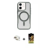 MARSİLYAN™- iPhone 11 Kılıf Yadigar Klasik Özel Seri - Siyah Buffer Cam Ekran Koruyucu + Gold Pers Alüminyum Kamera Lens