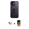 MARSİLYAN™- iPhone 11 Kılıf Yadigar Klasik Özel Seri - Siyah Buffer Cam Ekran Koruyucu + Pers Alüminyum Kamera Lens - KI