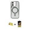 MARSİLYAN™- iPhone 11 Kılıf Yadigar Klasik Özel Seri - Siyah Buffer Cam Ekran Koruyucu + Rainbow Kamera Lens Koruma Cam - KI