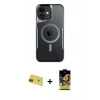 MARSİLYAN™- iPhone 11 Kılıf Yadigar Klasik Özel Seri - Siyah Buffer Cam Ekran Koruyucu + Rainbow Kamera Lens Koruma Cam - KI