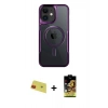 MARSİLYAN™- iPhone 11 Kılıf Yadigar Klasik Özel Seri - Siyah Buffer Cam Ekran Koruyucu + Rainbow Kamera Lens Koruma Cam - KI