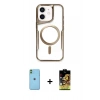 MARSİLYAN™- iPhone 11 Kılıf Yadigar Klasik Özel Seri - Siyah Buffer Cam Ekran Koruyucu + Neon Fosforlu Kamera Lens - YL