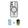 MARSİLYAN™- iPhone 11 Kılıf Yadigar Klasik Özel Seri - Siyah Buffer Cam Ekran Koruyucu + Neon Fosforlu Kamera Lens - TU