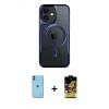 MARSİLYAN™- iPhone 11 Kılıf Yadigar Klasik Özel Seri - Siyah Buffer Cam Ekran Koruyucu + Neon Fosforlu Kamera Lens - TU