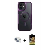 MARSİLYAN™- iPhone 11 Kılıf Yadigar Klasik Özel Seri - Siyah Buffer Cam Ekran Koruyucu + Pers Alüminyum Kamera Lens - LT