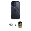 MARSİLYAN™- iPhone 11 Kılıf Yadigar Klasik Özel Seri - Siyah Buffer Cam Ekran Koruyucu + Pers Alüminyum Kamera Lens - GI