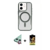 MARSİLYAN™- iPhone 11 Kılıf Yadigar Klasik Özel Seri - Siyah Buffer Cam Ekran Koruyucu + Raze Metal Kamera Lens - KI