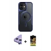 MARSİLYAN™- iPhone 11 Kılıf Yadigar Klasik Özel Seri - Siyah Buffer Cam Ekran Koruyucu + Raze Metal Kamera Lens - MR