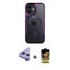 MARSİLYAN™- iPhone 11 Kılıf Yadigar Klasik Özel Seri - Siyah Buffer Cam Ekran Koruyucu + Raze Metal Kamera Lens - MR