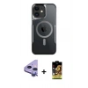 MARSİLYAN™- iPhone 11 Kılıf Yadigar Klasik Özel Seri - Siyah Buffer Cam Ekran Koruyucu + Raze Metal Kamera Lens - MR