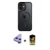 MARSİLYAN™- iPhone 11 Kılıf Yadigar Klasik Özel Seri - Siyah Buffer Cam Ekran Koruyucu + Raze Metal Kamera Lens - MR