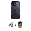 MARSİLYAN™- iPhone 11 Kılıf Yadigar Klasik Özel Seri - Siyah Buffer Cam Ekran Koruyucu + Raze Metal Kamera Lens - KI