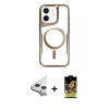 MARSİLYAN™- iPhone 11 Kılıf Yadigar Klasik Özel Seri - Siyah Buffer Cam Ekran Koruyucu + Raze Metal Kamera Lens - GS