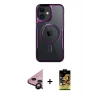 MARSİLYAN™- iPhone 11 Kılıf Yadigar Klasik Özel Seri - Siyah Buffer Cam Ekran Koruyucu + Raze Metal Kamera Lens - SH