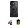 MARSİLYAN™- iPhone 11 Kılıf Yadigar Klasik Özel Seri - Siyah Buffer Cam Ekran Koruyucu + Raze Metal Kamera Lens - SH