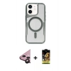 MARSİLYAN™- iPhone 11 Kılıf Yadigar Klasik Özel Seri - Siyah Buffer Cam Ekran Koruyucu + Raze Metal Kamera Lens - SH