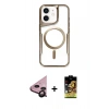 MARSİLYAN™- iPhone 11 Kılıf Yadigar Klasik Özel Seri - Siyah Buffer Cam Ekran Koruyucu + Raze Metal Kamera Lens - SH