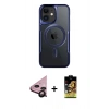 MARSİLYAN™- iPhone 11 Kılıf Yadigar Klasik Özel Seri - Siyah Buffer Cam Ekran Koruyucu + Raze Metal Kamera Lens - SH